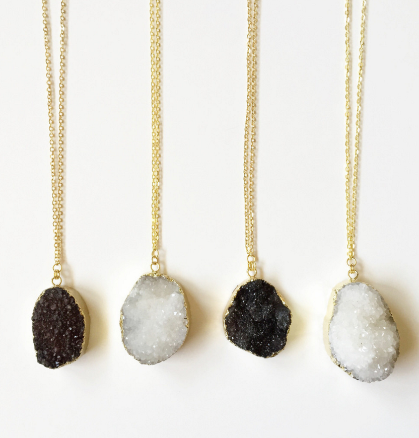Gifts for Gold Lovers - Druzy Necklace